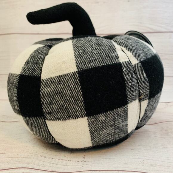 Autumn Blessings Buffalo Plaid Plush Pumpkin Halloween Thanksgiving Fall 7 1/2"H - Picture 9 of 9